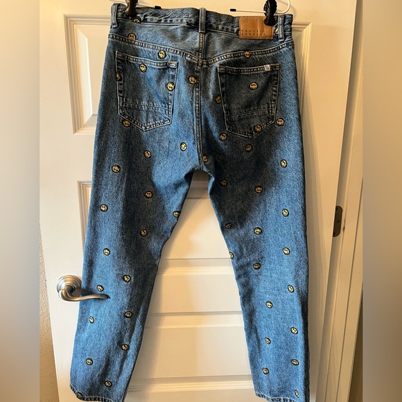 PacSun Eco Medium Indigo Embroidery Straight Jeans Size 30 x 30 - Picture 3 of 7